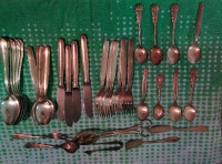 Antique  silver  plated  cutlery