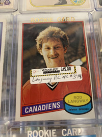 Rod Langway RC 1980-81 OPC Capitals Hockey Showcase 320