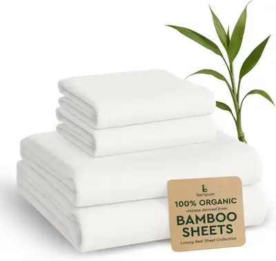NEW BAMPURE 100% Organic Bamboo Sheets Queen Set 4PC, View more