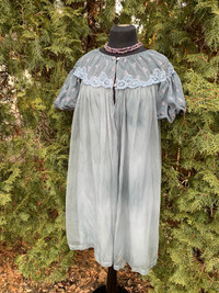 hand dyed turned One of a Kind Vintage Romantic Peignoir robe