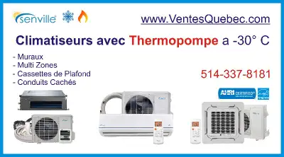 * Air Climatisé mural avec Thermopompe a -30°C Mini Split WiFi, View more