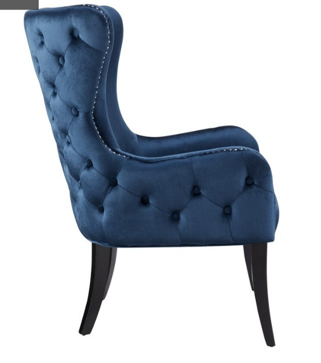 Linon Home Décor Products Quinn Blue Round Back Chair in Chairs & Recliners in City of Toronto - Image 4