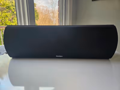 3-Way Center Channel from Paradigm featuring 4 drivers (2-bass, 1-mid, 1-high frequency) and a 3-way...