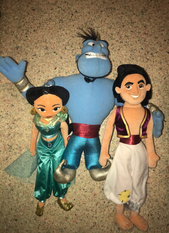 Disney s Aladdin Plush Prince Ali Genie Princess Jasmine Toys