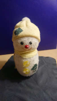 OBO Handmade Fabric Plush Snowman Doll