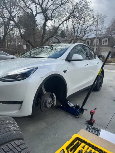 Stay Warm — We’ll Change Your Tires at your location. No line, No waiting time, No Carry the tires t...