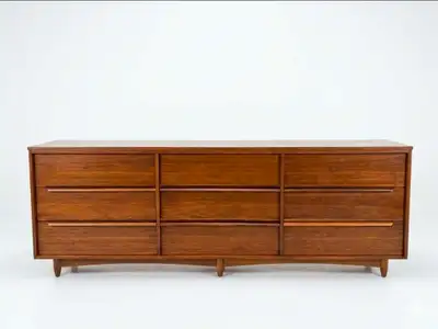 MCM vintage Walnut dresser , View more