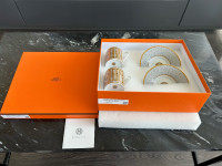 HERMES brand new Mosaique au 24 gold coffee cup and saucer