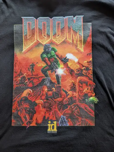 id Software DOOM (1993) XXL 2XL Gildan T-Shirt Doomguy Marine, View more