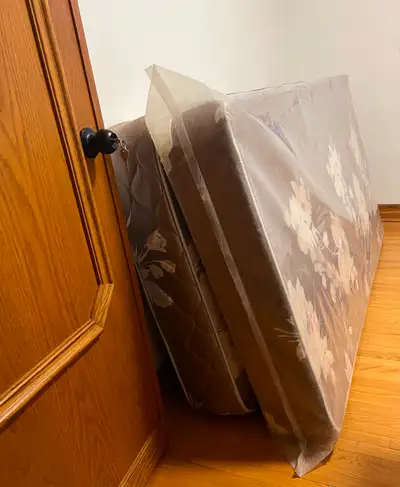 Free single mattresses and box springs, View more