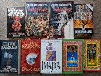 Clive Barker novels (horror/fantasy)