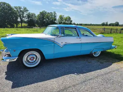 1955 Ford Crown Victoria. 292 Thunderbird. Rebuilt motor and transmission. New Coker Classic radials...
