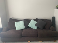 3 seater dark brown Couch 