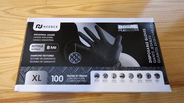 Heavy Duty Disposable Nitrile Gloves XL - Box of 100 - NEW in Other Business & Industrial in Oakville / Halton Region - Image 2