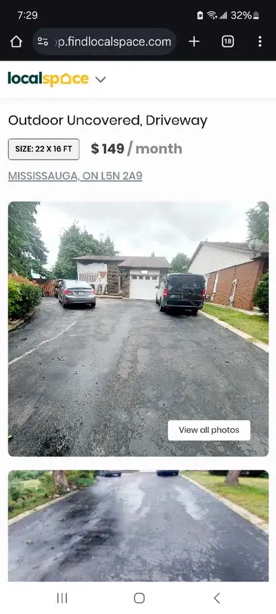 Parking  Spot for RENT on private driveway, Mississauga , View more