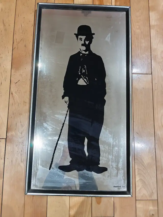 29.5x15 inches vintage Charlie Chaplin mirror wall art in Arts & Collectibles in City of Toronto - Image 11