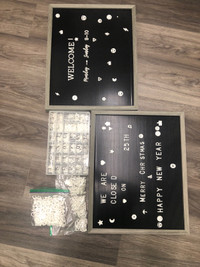 Letter Boards (2pcs) 10x10in Changeable Letters