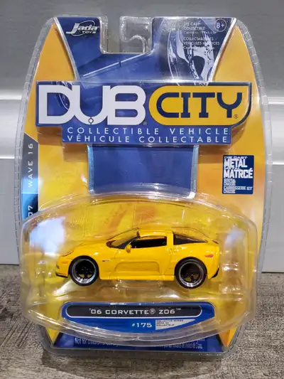 BNIB Item No. 12022 1:64 Diecast Jada Bigtime Muscle 2006 Chevrolet Corvette Z06 Yellow Black Wheels...