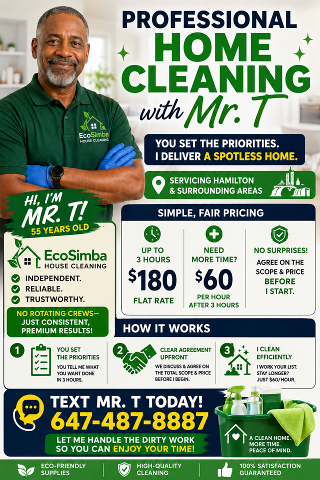 ✨ Professional Home Cleaning with Mr. T ✨