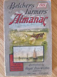 BELCHER'S FARMERS' ALMANAC For The Maritime Provinces – 1919