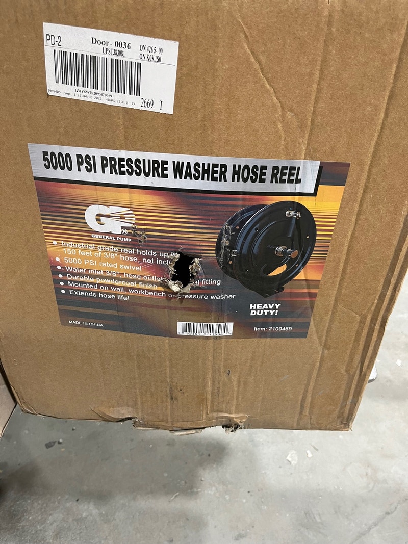 Pressure washer hose reel plus 50’ pressure washer hose Power Tools