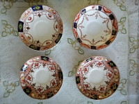 4 pcs vintage antique bone china plates England
