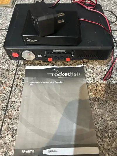 Rocketfish brand rear speaker kit, transmitter, receiver, instructions included (NO SPEAKERS) $40 Pi...