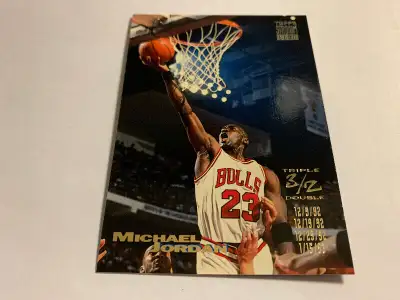 1993-94 TOPPS STADIUM CLUB MICHAEL JORDAN #1 TRIPLE DOUBLE BULLS, View more