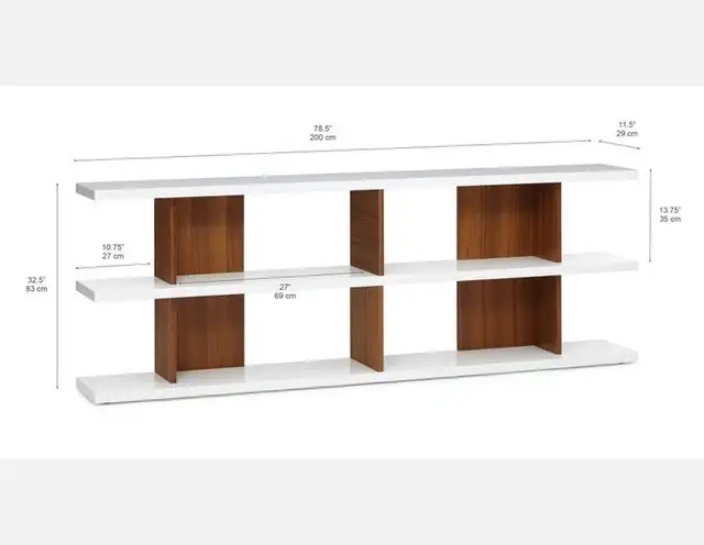 White & Wood Bookshelf / Storage Unit in Storage & Organization in City of Toronto - Image 3