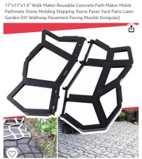 New Concrete Walkway /Patio Mold Irregular (stepping stone patte