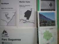 Cartes: Côte Nord, Valin, Parc Saguenay, Papineau, Laurendides