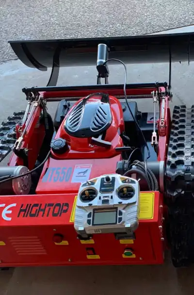 Remote control lawn mover and snow plow, View more