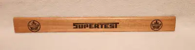 Vintage Supertest gasoline/oil company 12" wooden ruler, View more