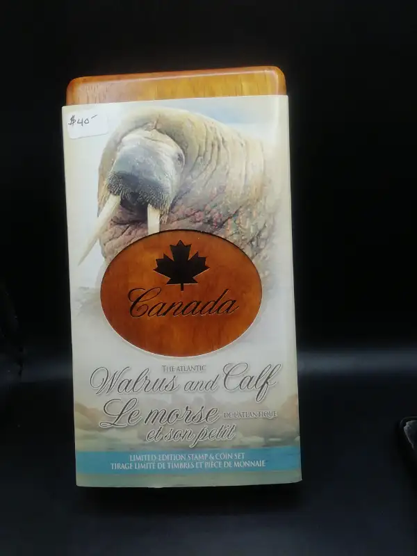 Canada the Atlantic Walrus and Calf Le Morse Stamp and Coin Set in Arts & Collectibles in Mississauga / Peel Region - Image 2