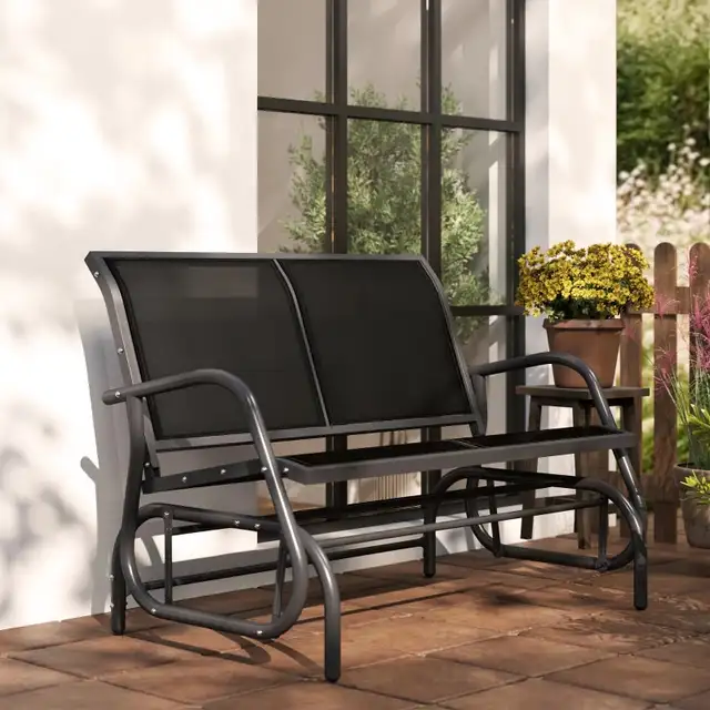 Heavy duty loveseat, patio Double Glider Bench  Rocker  in Patio & Garden Furniture in Markham / York Region - Image 9