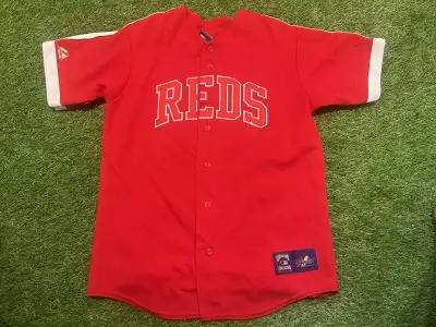 MAJESTIC JOHNNY BENCH CINCINNATI REDS BASEBALL JERSEY, View more