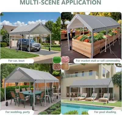 10 * 20 Heavy Duty Carport Canopy - Extra Large Portable Car Ten, View more
