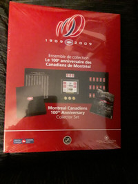 2009 MONTREAL CANADIENS 100TH ANNIVERSARY 3-COIN & STAMP SET