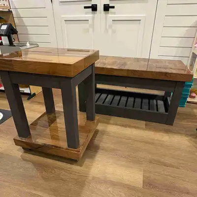 Walnut Epoxy Coffee Table & End Table Set , View more