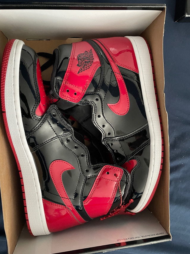 Jordan 1 High Retro Patent Bred  in Men's Shoes in Oakville / Halton Region