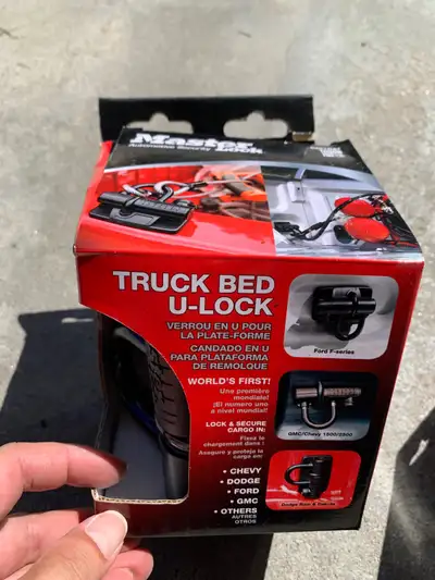 BRAND NEW set of THREE (3) Master Lock 8287DAT Steel Truck Bed U-Locks $50 for all THREE (3) truck b...