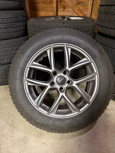 These are 17-inch Michelin winter tires mounted on Fast alloy wheels, perfect for a Toyota CHR, offe...