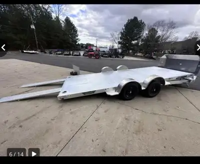 2024 ALUMA CAR HAULER 8218-LP TILT ALUMINUM TRAILER LIKE NEW USED ERY LITTLE ASKING 15500 OR BEST OF...