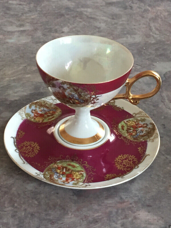 Shafford Pedastal Cup and Saucer in Arts & Collectibles in Yarmouth