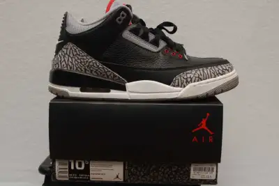 air Jordan 3  black cement 2018 , View more