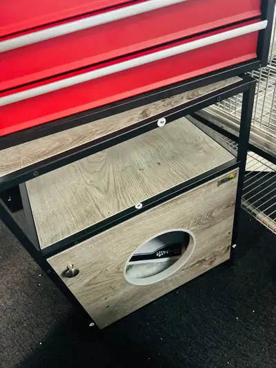 Wooden Cat House Kitty Shelter Bed with Washable Cushion and Ope, View more