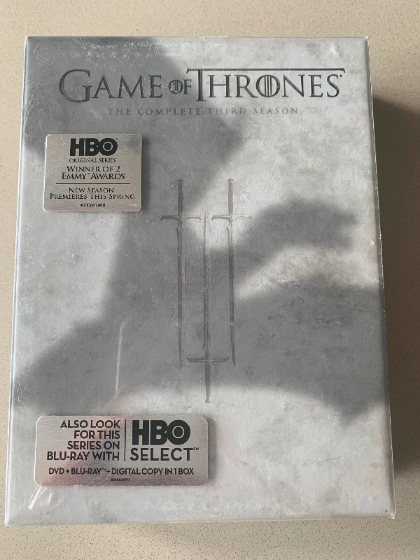 BNIP complete season 3 of Game of Thrones dvds dans Accessoires pour télé et vidéo  à Ville de Toronto