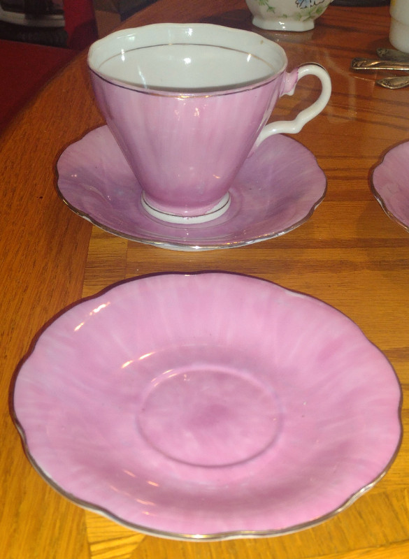 Four Vintage Pink Tea Cups & Saucers Made in Japan in Other in Saint John - Image 4