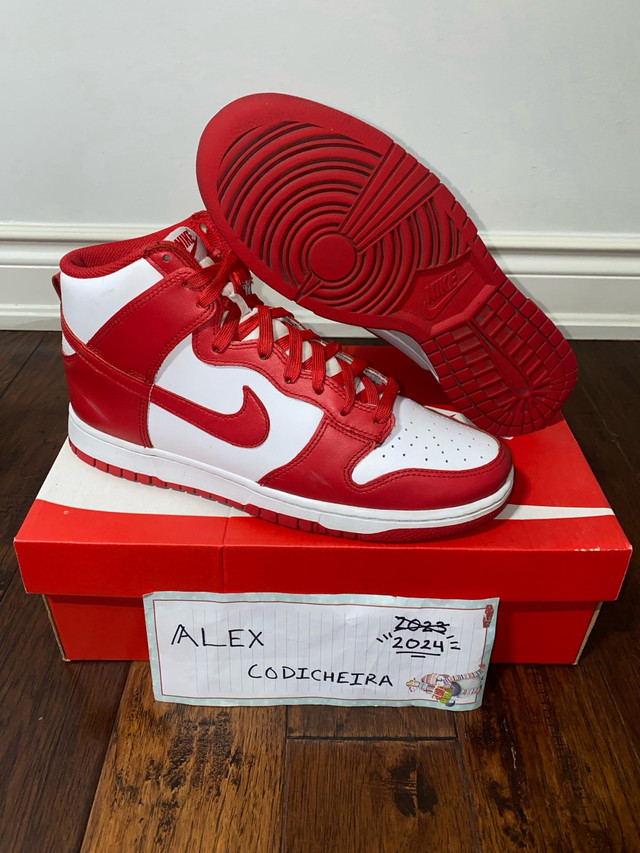 Size 10M - Nike Dunk High Championship Red  in Men's Shoes in Mississauga / Peel Region