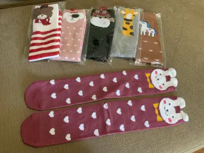 Brand NEW Socks $5 each pair or Set of 6 for $25 — Animal Motif, View more